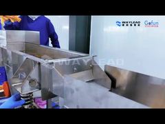 Regarder : Une démonstration de la machine de tri des couleurs dans une usine de transformation de mangues de premier plan.