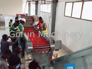 Chaîne de fabrication de la tomate SUS304 automatique industrielle pour la fabrication de pâte
